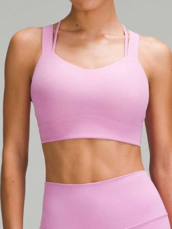 lululemon athletica Other - Lululemon Like a Cloud Longline Ribbed Bra D/DD Cups - Dahlia Mauve